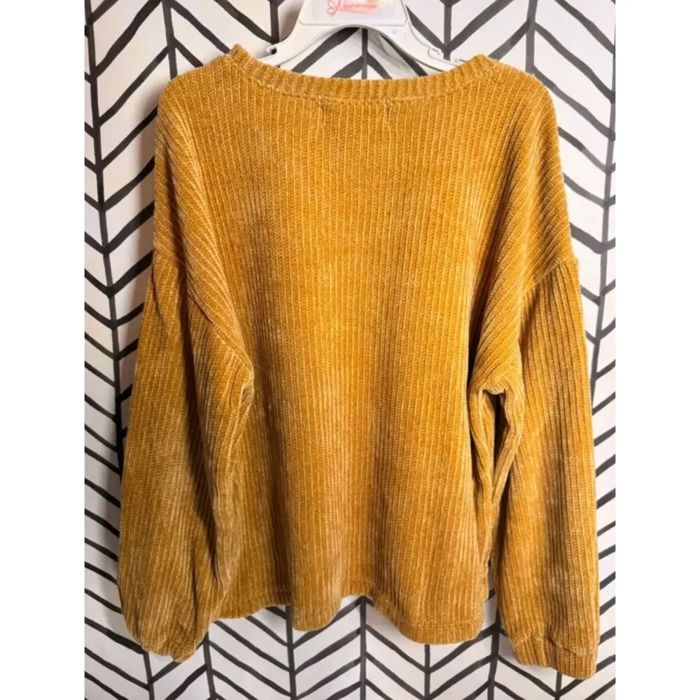 Old Navy Super Soft High Low Cable Knit Sweater Girls 8 5030
